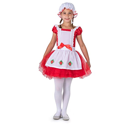 Disfraz de bailarina fresa rojo para niñas