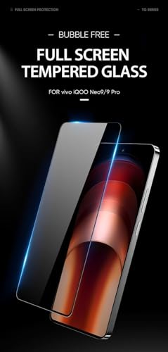 Image of DD SON Tempered Glass Screen Protector Compatible for IQOO Neo 9 Pro 5G (11D) with Edge to Edge Coverage and Easy Installation kit,Black