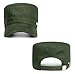 PTDTSHOU Cotton Military Caps for Men Women Unisex Flat Top Hat Adjustable Cadet Army Cap