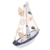 TOYANDONA Modèle de Bateau à Voile en Bois Nautique Design Réaliste et Décoration de Table Rustique pour Maisons et Occasions Spéciales