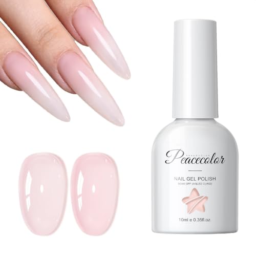 PEACECOLOR Esmaltes Semipermanentes para Uñas Nude Naturales 10ML para DIY