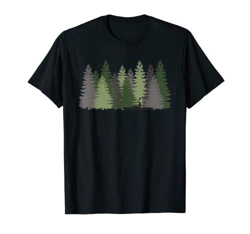 Forest Nature Trees Woods Cool Kayak Canoa Lake River Tee Camiseta