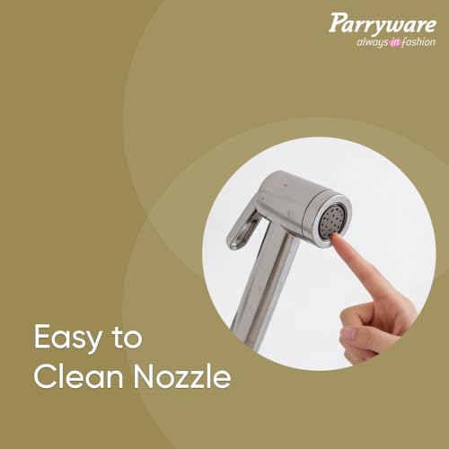 Image of Parryware Primo Health Faucet with Hose for Bathroom Fittings | Bidet Spray for Effortless & Effective Cleaning | E8383A1