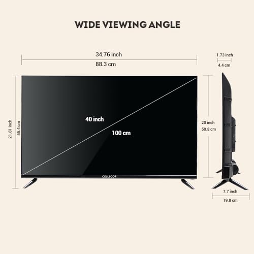 Image of CELLECOR 100 cm (40 inch) Full HD LED Smart Android TV with Voice Remote | Play Store | E40P - Free Installation - Black