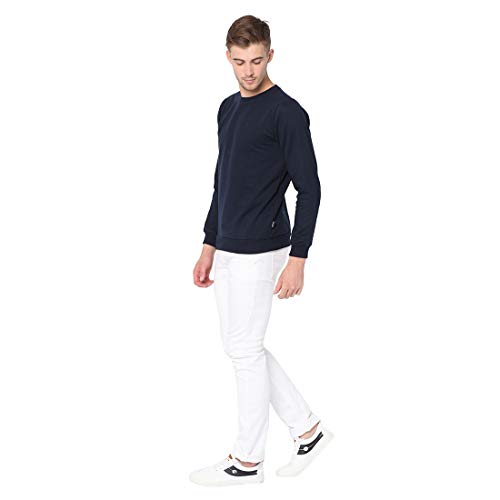 Image of Rigo Fleece Printed Round Neck Sweatshirt for Men | Full Sleeves Sweatshirt for Men | Casual Wear & Stylish Sweatshirts for Men