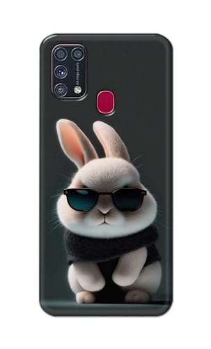 Image of PRINTFIDAA Printed Hard Back Cover Case for Samsung Galaxy M31 | Samsung Galaxy M31 Prime | Samsung F41 | Samsung M21s Back Cover (Cool Baby Rabbit) -112