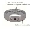 Comfort Fit 6mm Silver Titanium Steel Ring – Custom Engraved Personalised Text, Matte Beveled Edge Sleek Band, Proposal, Ideal Wedding, Promise, Anniversary Ring or Gift for Men Women #3