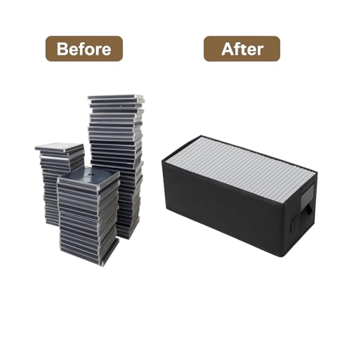 Boîtes de rangement pour CD pliables pour salon et bureau