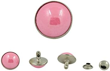 20 pcs. Pink Pearl Rivet Studs Buttons Leathercraft Decorations 12 mm.