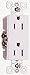 Legrand-Pass & Seymour 885WCP TradeMaster 15 Amp 12-Volt AC Decorator Receptacle, White, 10-Pack