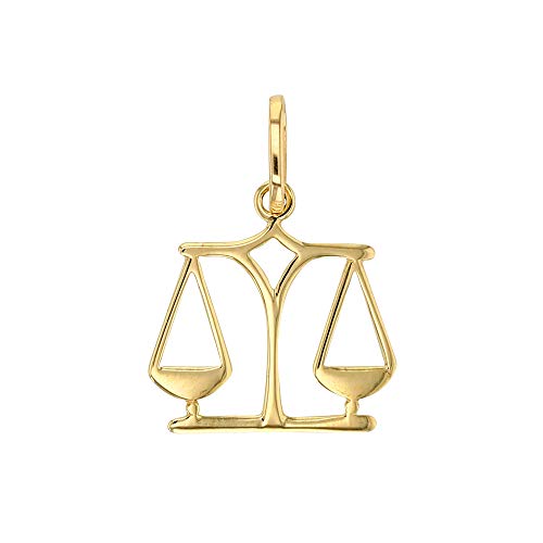 Pendentif Balance en Or 375/1000 au design raffiné et finitions soignées