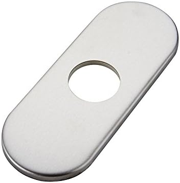 BWE 6 Inch Bathroom Vanity Sink Faucet 4" Hole Cover Deck Plate Escutcheon Brushed Nickel