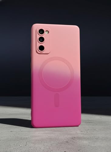 Image of amazon basics Gradient Mag-Safe Case for Samsung Galaxy S20FE 5G | Soft Silicone Shockproof Cover with Camera Protection | Slim Lightweight Design | Smooth Touch & Durable - Light and Dark Pink