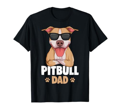 papá perro pitbull Camiseta