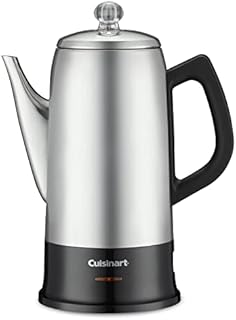 Cuisinart PRC-12 Classic 12-Cup Stainless-Steel Percolator, Black/Stainless