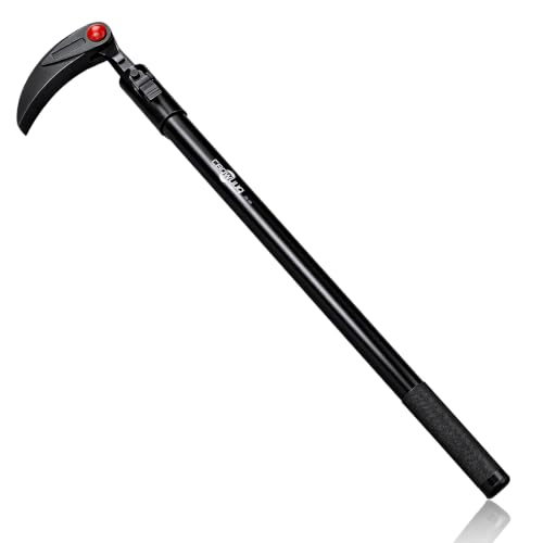 Upgraded 29-48 Inch Extendable Indexing Pry Bar - 180 Rotating Head 8 Locking Positions Industrial Heavy Duty Chrome Vanadium Steel Adjustable Crowbar for Narrow Space Demolition & Removal