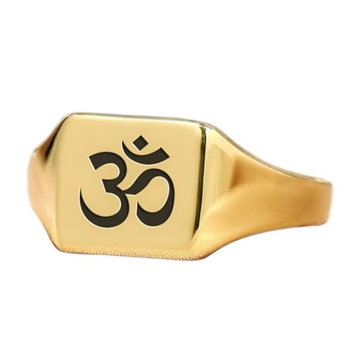 Bague carrée hypoallergénique en argent et or pour peau sensible
