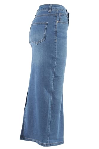 Fashion2Love Women's Juniors Long Pencil Stretch Denim Skirt (247-SKT)3