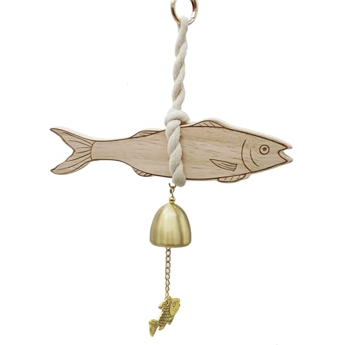Adorno colgante de coche de peces, decoración de pared de abadejo, colgante de puerta de madera para colgar en la pared, decoración hecha a mano para amantes de los animales