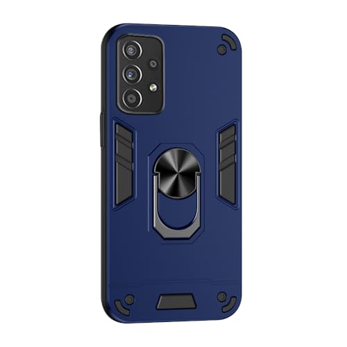 Image of Armor Samsung Galaxy A53 5G Defender Case | Rotating Ring Holder & Kickstand in-Built | Military Grade Armor | 360 Degree Protection Back Cover for Samsung Galaxy A53 5G (Blue)