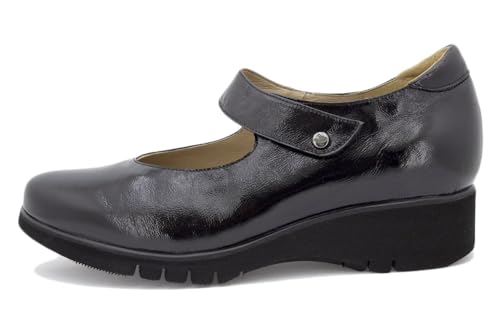 Zapatos Mary-Jane PieSanto 245927 de charol negro para mujer