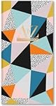 A-Z Telephone Address Book Slim Size Hard Back Contact Organiser for Phone Numbers Planner Books A-Z Index (Geometric Pattern Design)