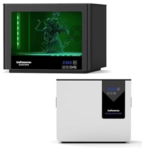 Cure3 Ultra 14-inche Large Resin Curing Station Curing Machine Build Size D362xH200mm Big Curing Box Heated Drying&24 lights & 360° Turntable for 3D Printer & Wash Machine for Resin Model