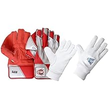 CW Diamond Cricket Keeping Gloves Wicket Keeper Gloves Wicket Keeping Gloves Hand Protector Gloves Wicket Keeping Gloves Combo with Inners Padded Wicket Inner Gloves