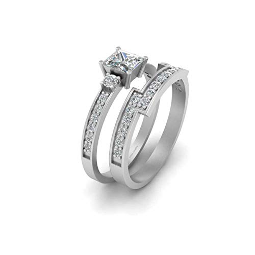 Bague de fiançailles diamant 0,80 carats en argent 925 pour une demande unique