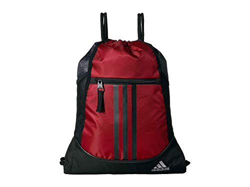 Image of adidas Alliance Ii Sackpack, Active Maroon /Black Jersey /Black, One Size