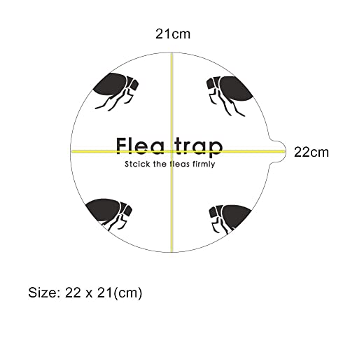 Flea Trap Refills 10 Packs, Flea Light Trap Glue Board Replacement Pads, Non-Toxic, 7.1 Inch Natural Glue Discs Refill #TOP4
