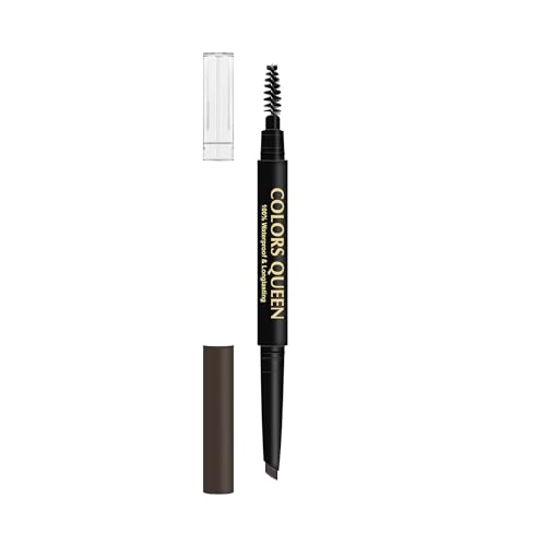 Image of Colors Queen Brow Master Eyebrow Definer Pencil with Spoolie | Natural Looking Brows | Smudge Proof, Waterproof and Long Lasting Eyebrow Pencil (Brown)