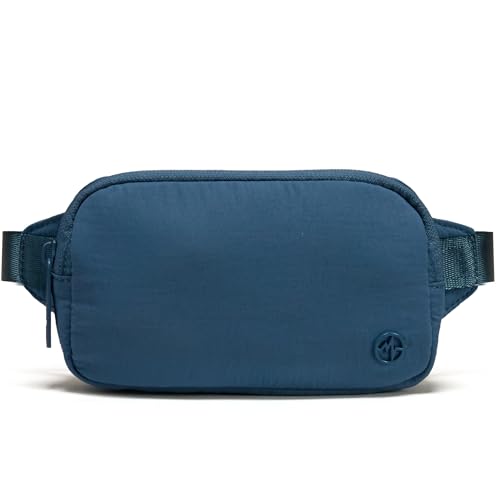 Pander Mini bolsa de cinto – ultracompacta, serve para celular, batom, fones de ouvido, itens essenciais, bolsa transversal pequena, Jeans azul, Small, liso