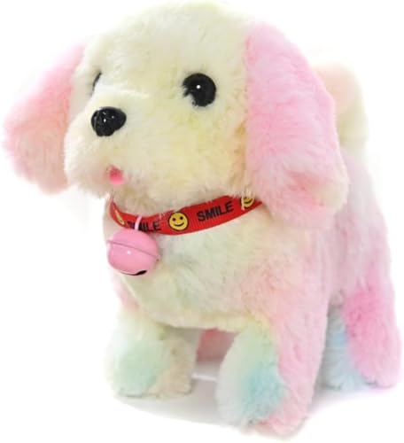 kxptso 犬の動くぬいぐるみ犬電動サウンド付きペットシミュレーション電子ペット子供ロボット犬ペット給餌知育玩具想像力トレーニングキャラクター遊び、女の子、男の子、ギフト (複数の色)