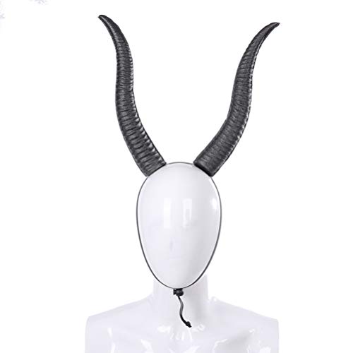 TOYANDONA Halloween Horn Headband, Long Antelope Sheep Horns Headband Horns for Halloween Costume Cosplay Photo Props