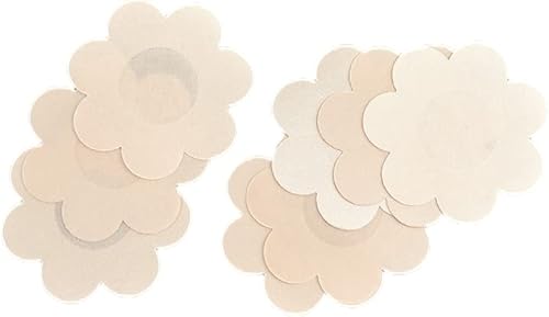 OBHRRY 40 Pieces Nipple Covers Disposable,Breast Pasties Plum Shaped Disposable Breast Covers Self Adhesive Petal Bra Pasties for Women
