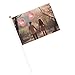 Lovely Hearts Print Handheld Flags 5.5