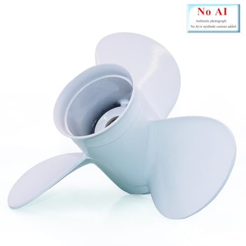 Image of CAPTAIN 9 7 /8X14-F OEM Grade Aluminum Boat Propeller fit Yamaha F25 /20HP /25hp /30hp Outboard Motos, 10 Spline Tooth, Rh