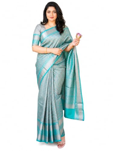 Image of Yashika Women's Banarsi Art Silk Saree with Blouse Piece for Traditional Ethnic Wear Sari
