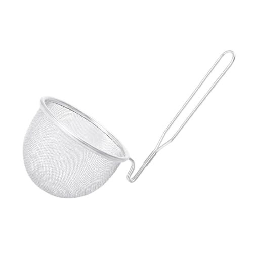 DIYEAH Colino Cucina Acciaio Resistente Alta Temperatura Cucchiaio Scolapasta Profondo per Fritture e Pasta Filtro Olio e Impurità Utensile Pratico per Bollire e Scolare Alimenti