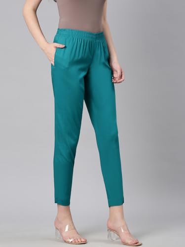 Image of TWIN BIRDS Women Viscose Cotton Kurti Pants | Stretch Ethnic Daily Trousers