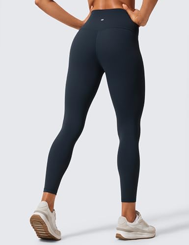 CRZ YOGA Butterlift 25'' Women's High Waisted Sports Leggings - Pilates Gym Trousers Buttery-Soft Yoga Pants True Navy 12