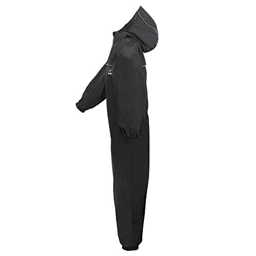 Zorax Boys Girls Black (11-12 Years) Waterproof Windproof Lightweight Kids Rain Suit Coat All in One Dry Suit Puddle Unisex Drip Drop Raincoat - Image 4