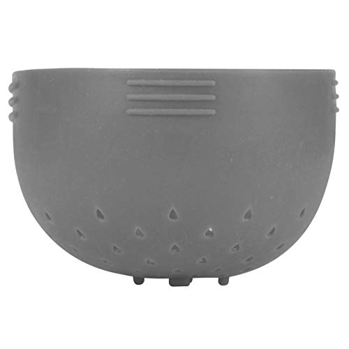 Zerodis Mini Colador de Silicona para té y café, para Escurrir Fácilmente, 2,9 Pulgadas de Diámetro, Ideal para Alimentos Enlatados y Zumos de Frutas, Colador de Alimentos Compacto (GREY)