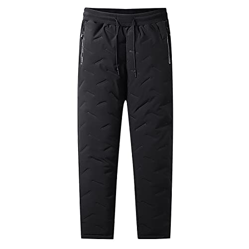 HJXX Homme Pantalon de Jogging Hiver Chaud Polaire Doublée Legging épais Pantalon de Sport avec Poches et Cordon de Serrage Tracksuit,D,Medium thumbnail