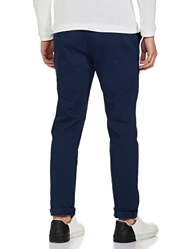 Image of Marks & Spencer Mens Solid Mid Rise Slim Fit Chinos