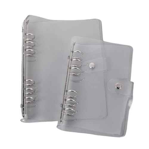 Dossier à Clip en plastique Transparent A5/A6, feuilles mobiles, reliure verrouillable, Agenda de planification, fournitures de papeterie de bureau(18*23.5CM)