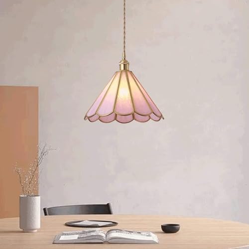 Lámpara colgante de cristal hecha a mano en latón para un techo elegante E27 5