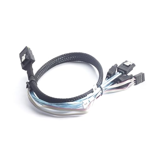 Cable S-AS SFF-8087 a 4*SATA 7P con alimentación 1.0 m miniatura 5