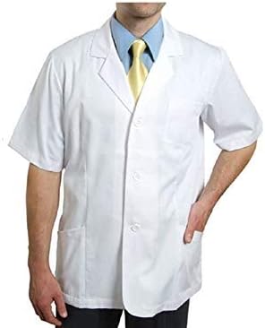 nevve Unisex Cotton Half Sleeve Apron, 42 (White)
